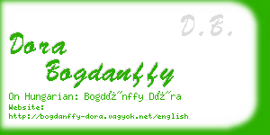 dora bogdanffy business card